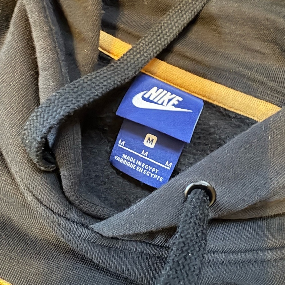 Nike Air Black Sweatshirt Hoodie Classic Design Mens Medium - Picture 2 of 4